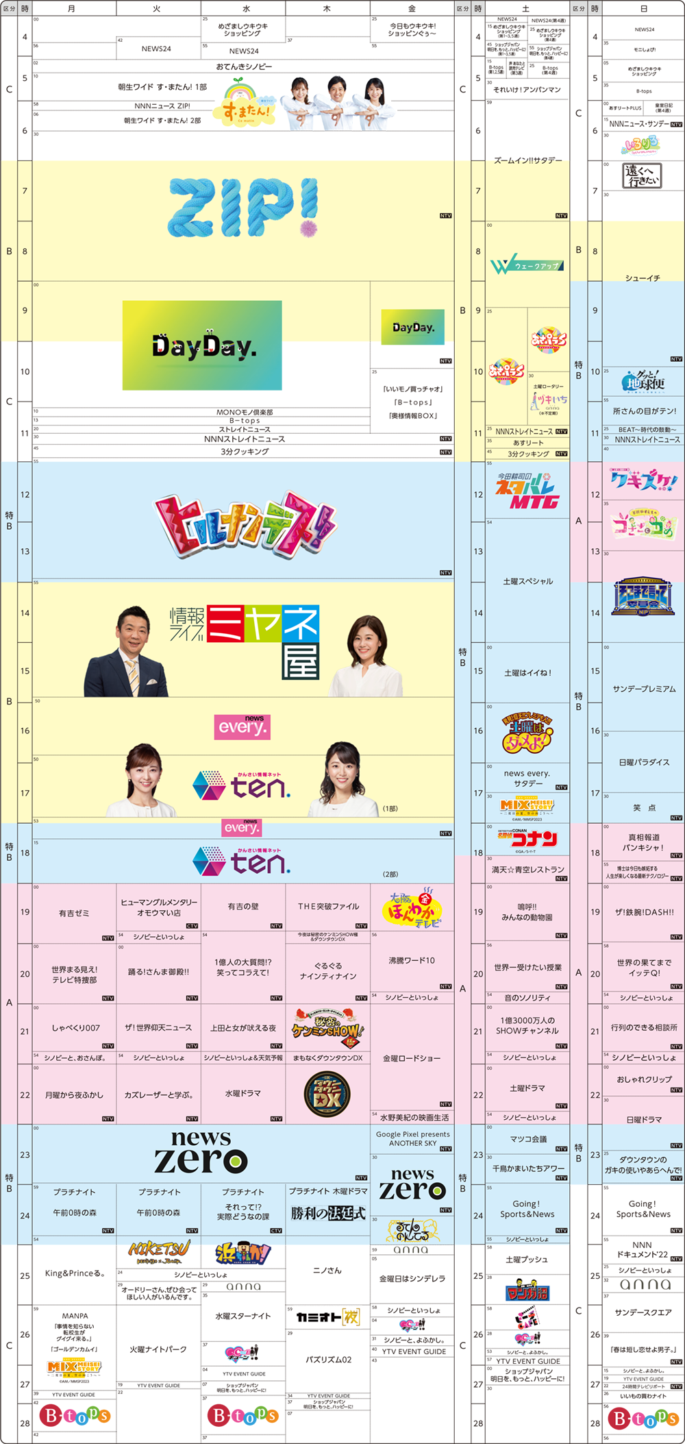 週間番組表・番組紹介