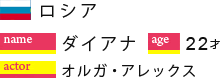ダイアナ　２２歳（ロシア人）　オルガ・アレックス